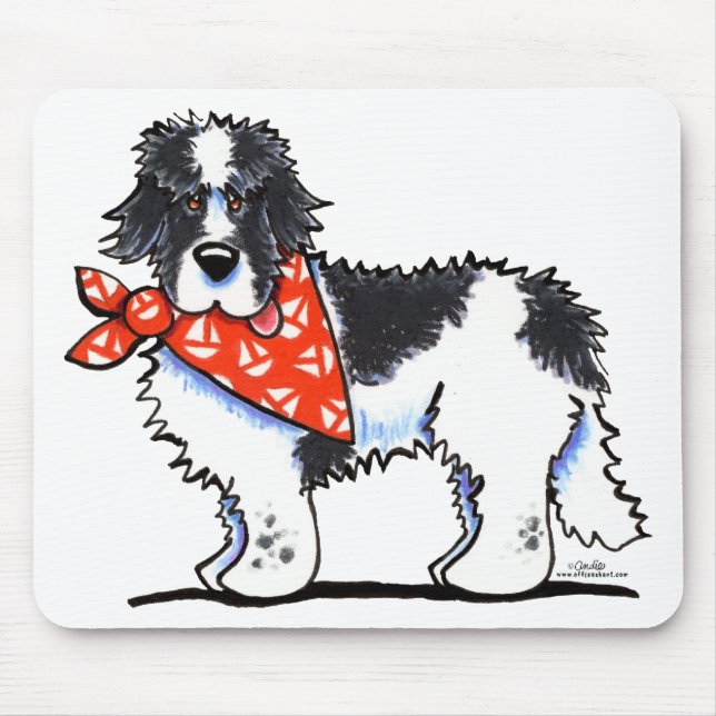 Landeer Newfie Sailor Mouse Mat (Front)