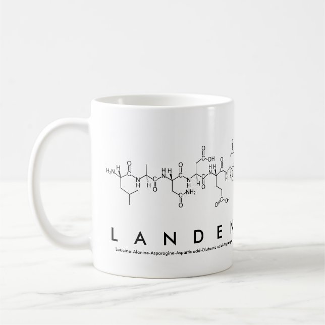 Landen peptide name mug (Left)