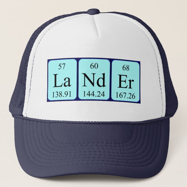 Lander periodic table name hat (Front)