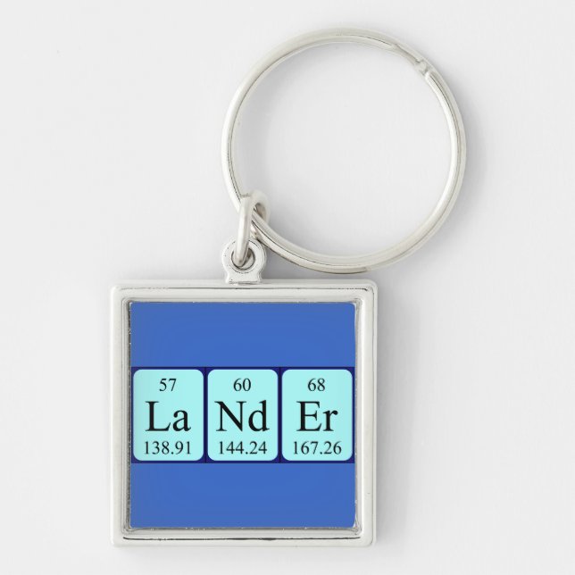 Lander periodic table name keyring (Front)