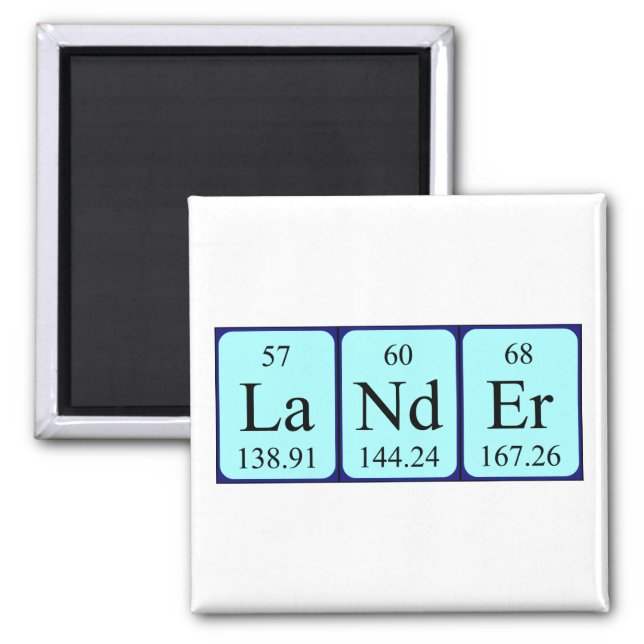 Lander periodic table name magnet (Front)