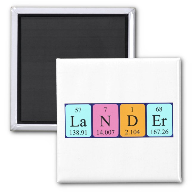 Lander periodic table name magnet (Front)