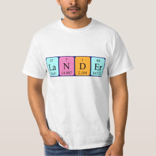 Lander periodic table name shirt