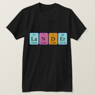 Lander periodic table name shirt