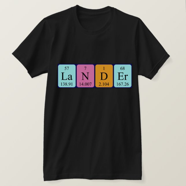 Lander periodic table name shirt (Design Front)