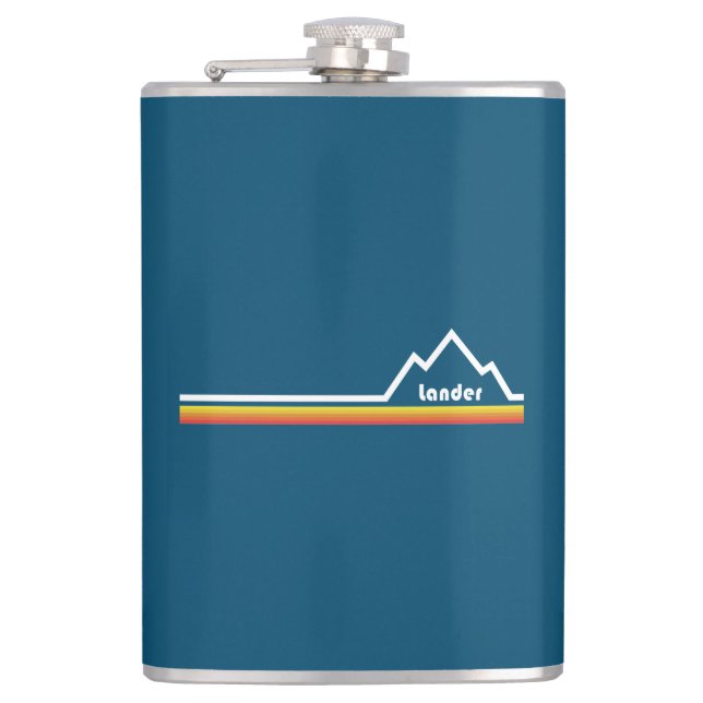 Lander, Wyoming Hip Flask (Front)