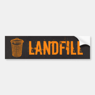 Landfill Garbage Trash Can Label