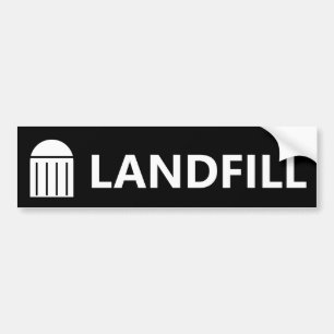 Landfill Trash Garbage Can Label Sticker