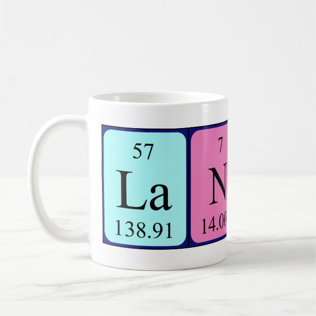 Landin periodic table name mug (Left)