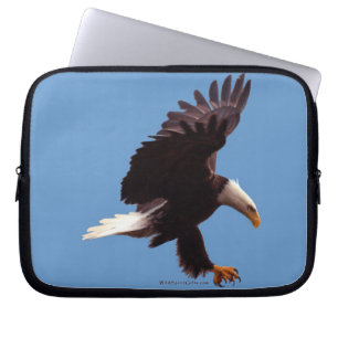 Landing Bald Eagle Wildlife Photo Art Laptop Sleeve