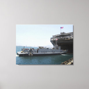 Landing Craft Utility moving into position Canvas Print