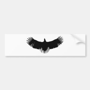 Landing Eagle Silhouette Bumper Sticker