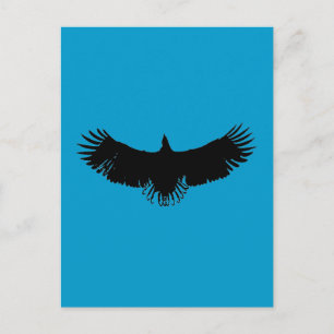 Landing Eagle Silhouette Postcard