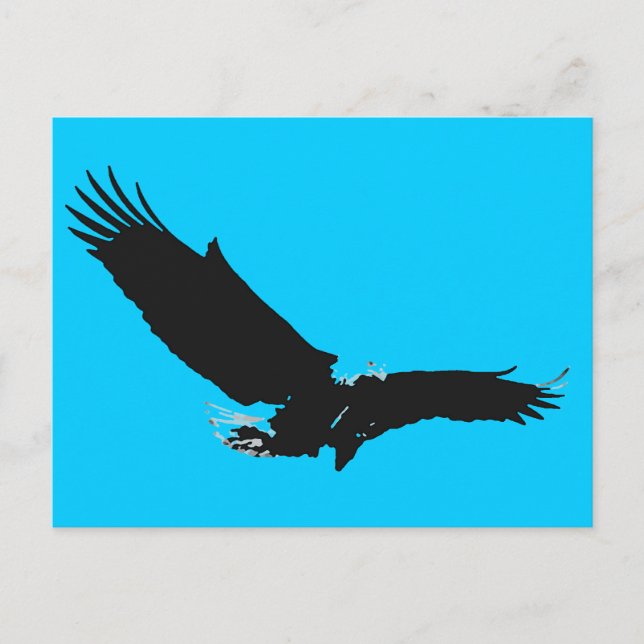Landing Eagle Silhouette Postcard (Front)