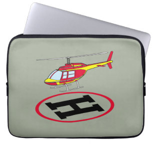 Landing helicopter laptop sleeve
