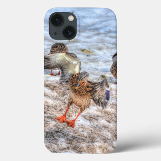 Landing Mallard Duck Wildlife Photo Case-Mate iPhone Case (Back)