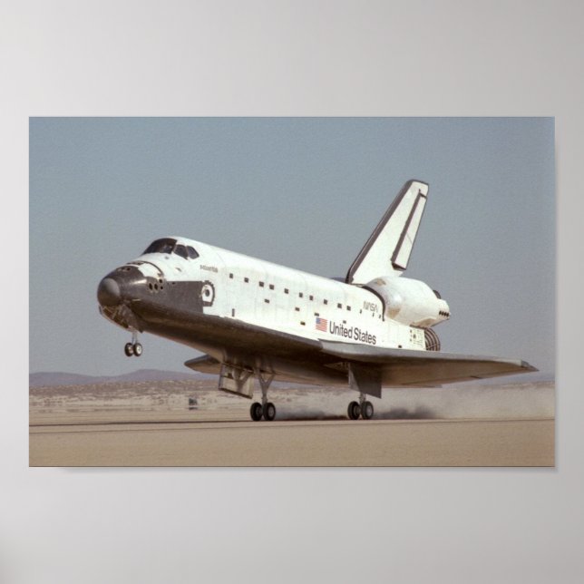 Landing of Space Shuttle Atlantis (STS-61B) Poster (Front)