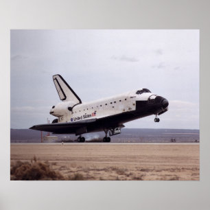 Landing of Space Shuttle Atlantis (STS-98) Poster