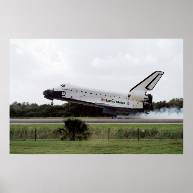 Landing of Space Shuttle Endeavour (STS-108) Poster (Front)