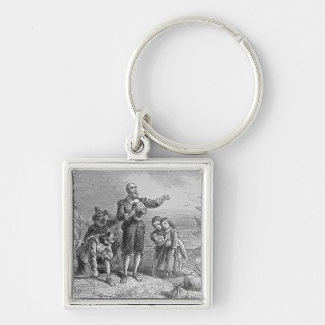 Landing of the Pilgrims, 1620 Key Ring (Front)