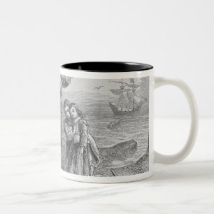 Landing of the Pilgrims, 1620 Two-Tone Coffee Mug