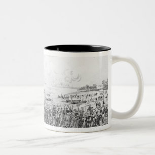 Landing of the Troops at Vera Cruz, Mexico Two-Tone Coffee Mug