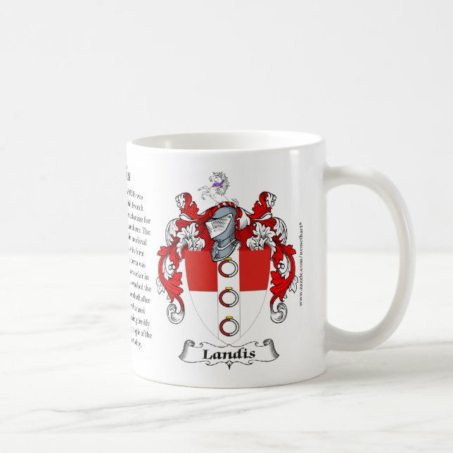 Landis, the Origin, the Meaning and the Crest Coffee Mug (Right)