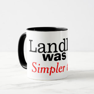 Landline Was A Simpler Time Retro Phone Mug