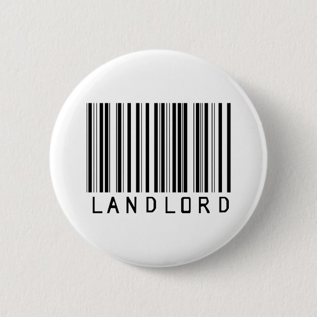 Landlord Bar Code 6 Cm Round Badge (Front)