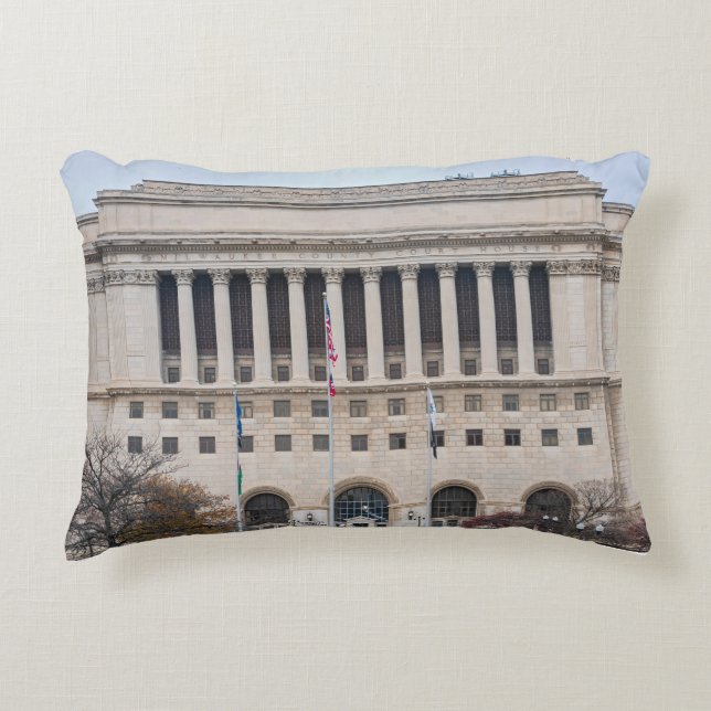 landmark milwaukee county courthouse decorative cushion (Front)