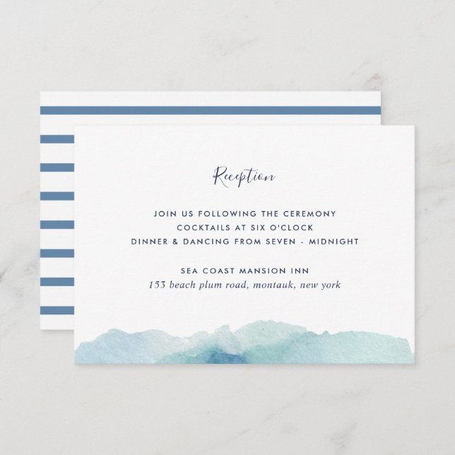 Landmark Wedding Reception Enclosure Card (Front/Back)