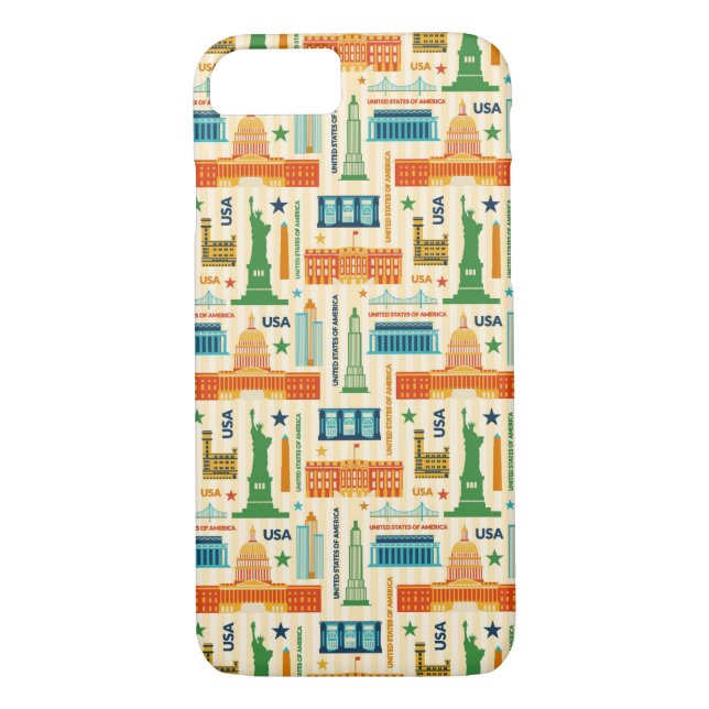 Landmarks of United States of America Case-Mate iPhone Case (Back)