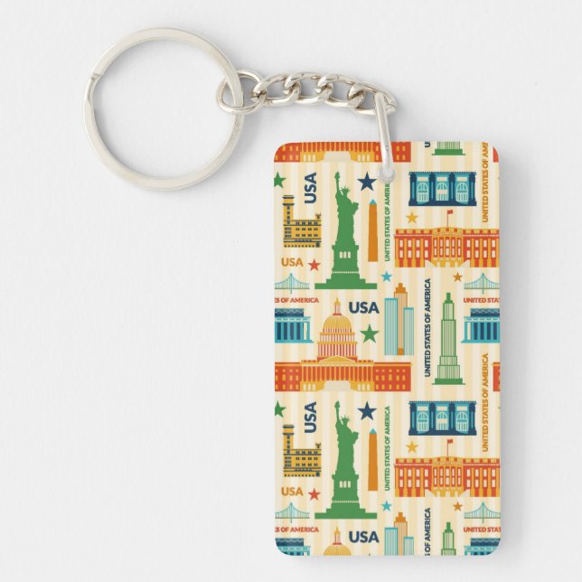 Landmarks of United States of America Key Ring (Front)