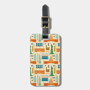 Landmarks of United States of America Luggage Tag