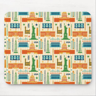 Landmarks of United States of America Mouse Mat