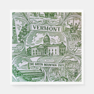 Landmarks of Vermont Paper Napkin