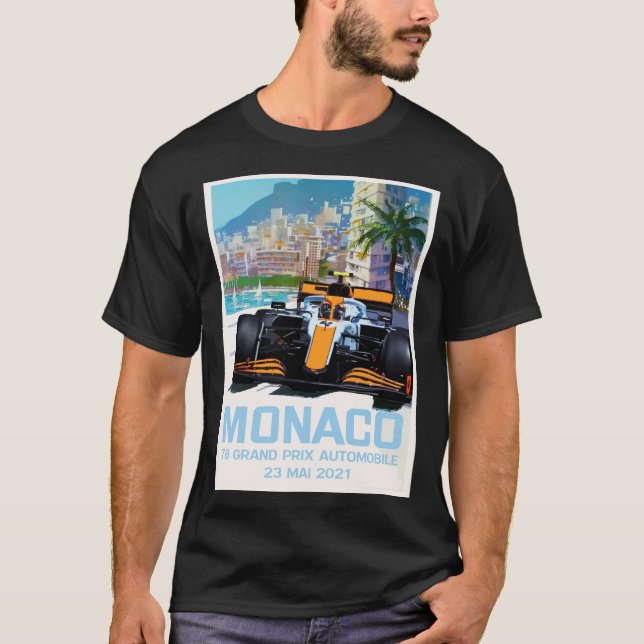 Lando Norris Mclaren Monaco Grand Prix 2021 Poster T-Shirt (Front)
