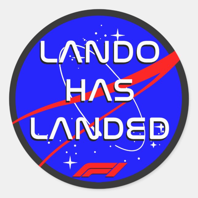 Lando Norris World Champion 2025 Winner Classic Round Sticker (Front)