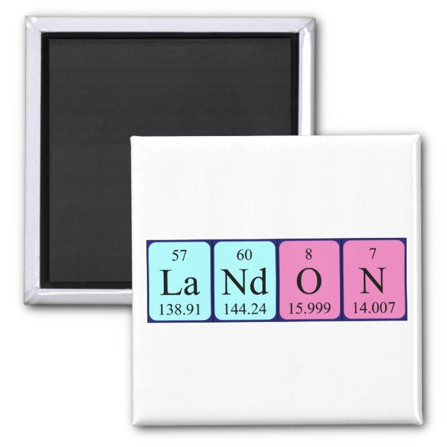 Landon periodic table name magnet (Front)