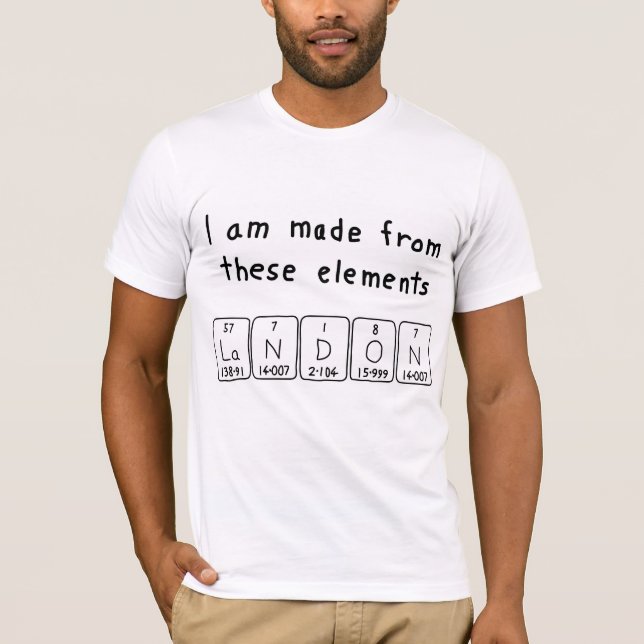 Landon periodic table name shirt (Front)