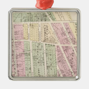 Landowners, store building maps metal tree decoration