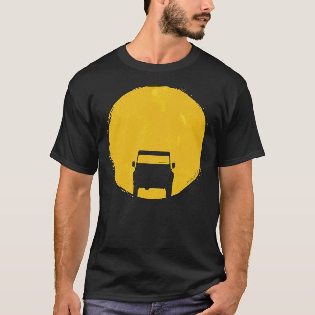 Landrover Defender car sunset sun Premium T-Shirt (Front)