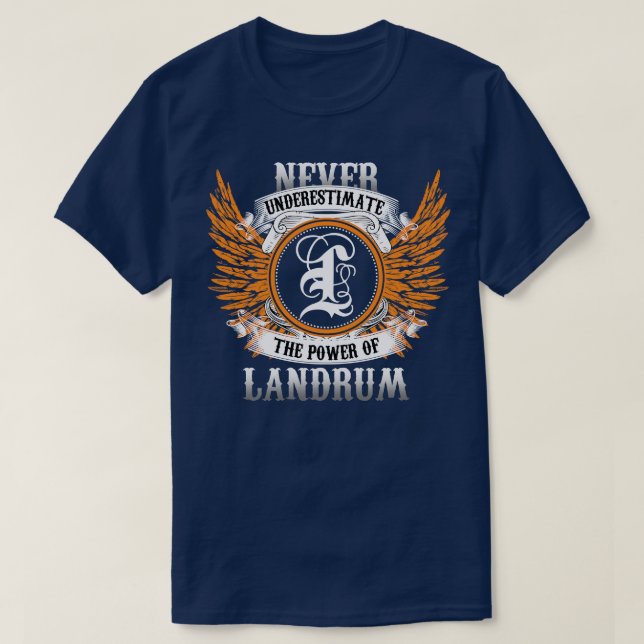 Landrum Name Shirt Never Underestimate The Power O (Design Front)