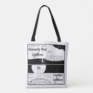 Land's End John o' groats lighthouses Tote Bag