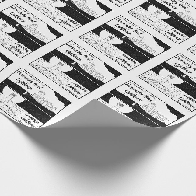Land's End John o' groats lighthouses Wrapping Paper (Corner)