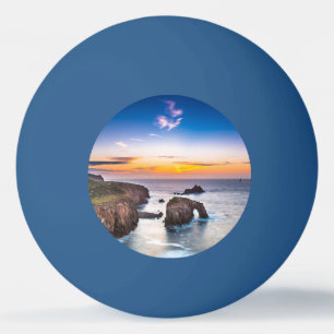 Lands End Sunset Enys Dodnan Armed Knight Cornwall Ping Pong Ball