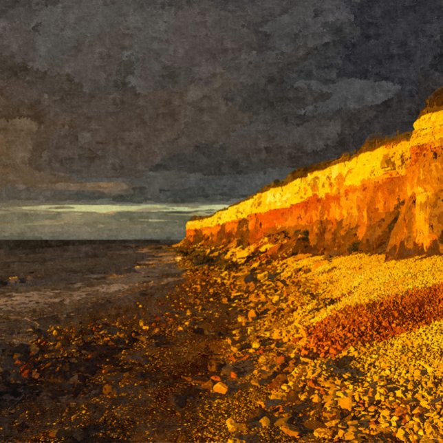 Lands End Sunset Enys Dodnan Armed Knight Cornwall Postcard (Creator Uploaded)