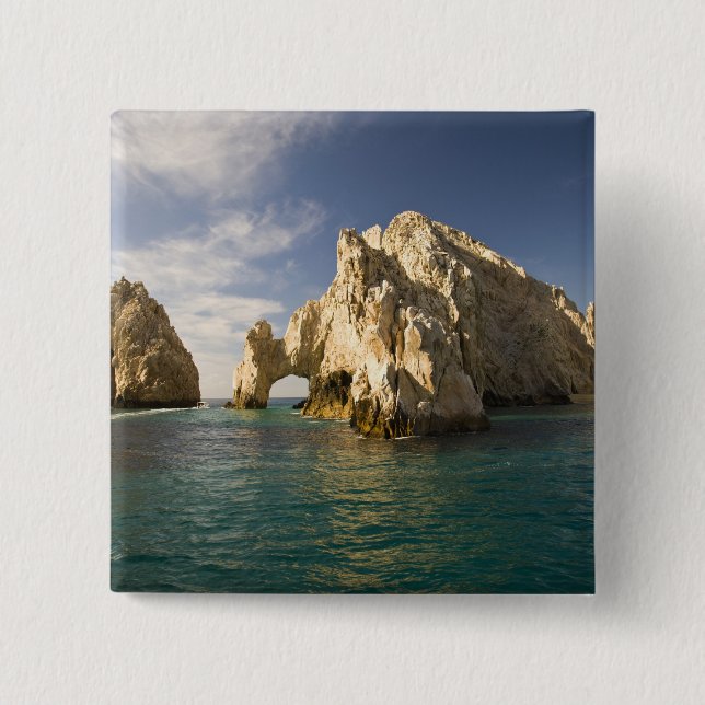 Land's End, The Arch near Cabo San Lucas, Baja 15 Cm Square Badge (Front)