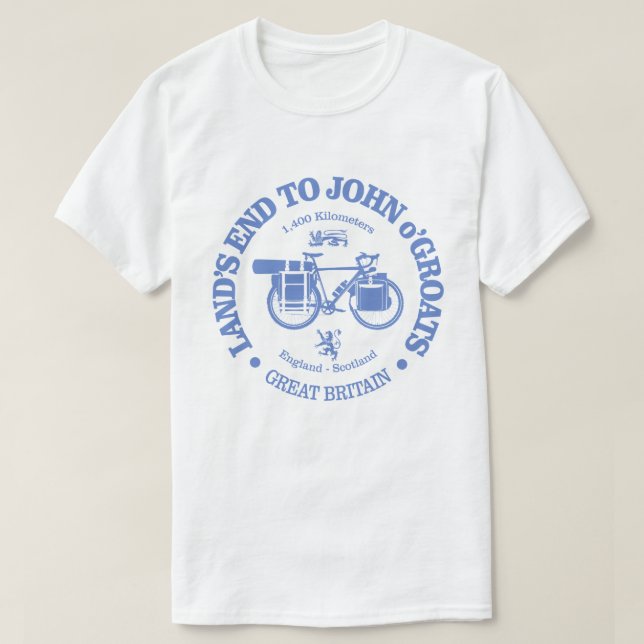 Land's End to John o'Groats (cycling) T-Shirt (Design Front)