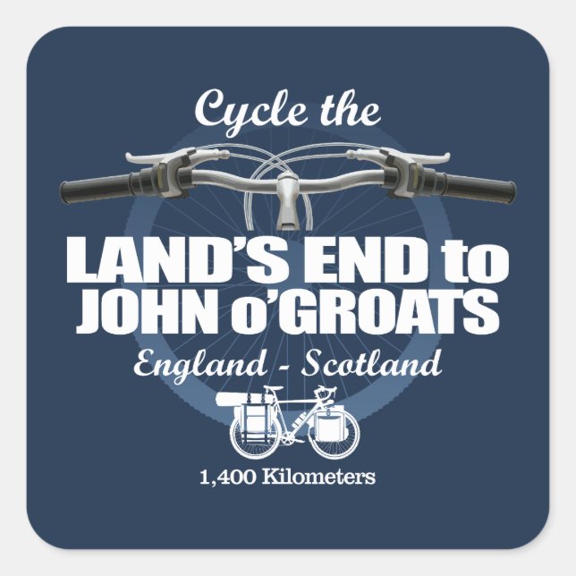 Land's End to John o'Groats (H2) Square Sticker (Front)